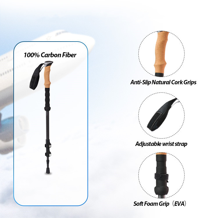 Postes telescópicos de Carbono Trekking